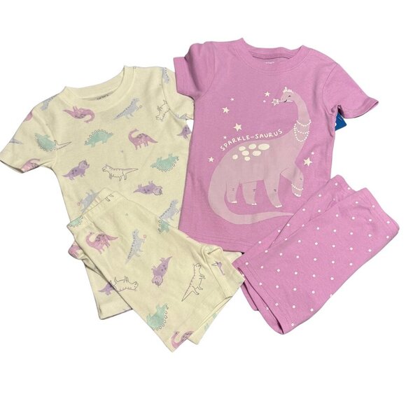 Toddler Girls Purple Dinosaur PJ Set - New - Size 3T - Picture 1 of 5